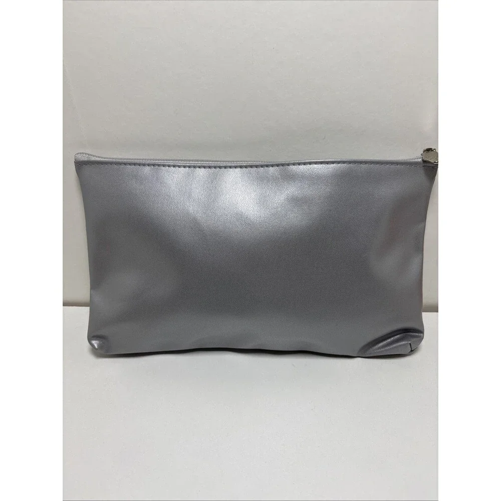 mary kay silver metallic cosmetic bag